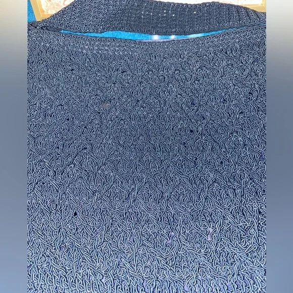 Vintage Nylon Knit Navy Blue Purse with attached change purse - Picture 4 of 13